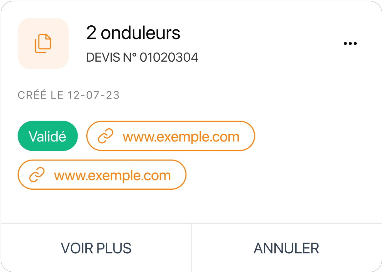 Devis - 2 onduleurs